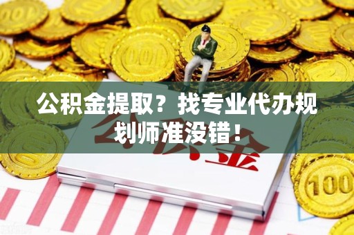 蕉城公积金提取？找专业代办规划师准没错！